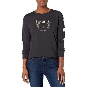 ✨Life is Good Detailed Wildflowers Crusher Long-Sleeve Sz Medium T-Shirt✨